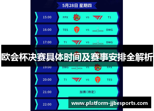 欧会杯决赛具体时间及赛事安排全解析